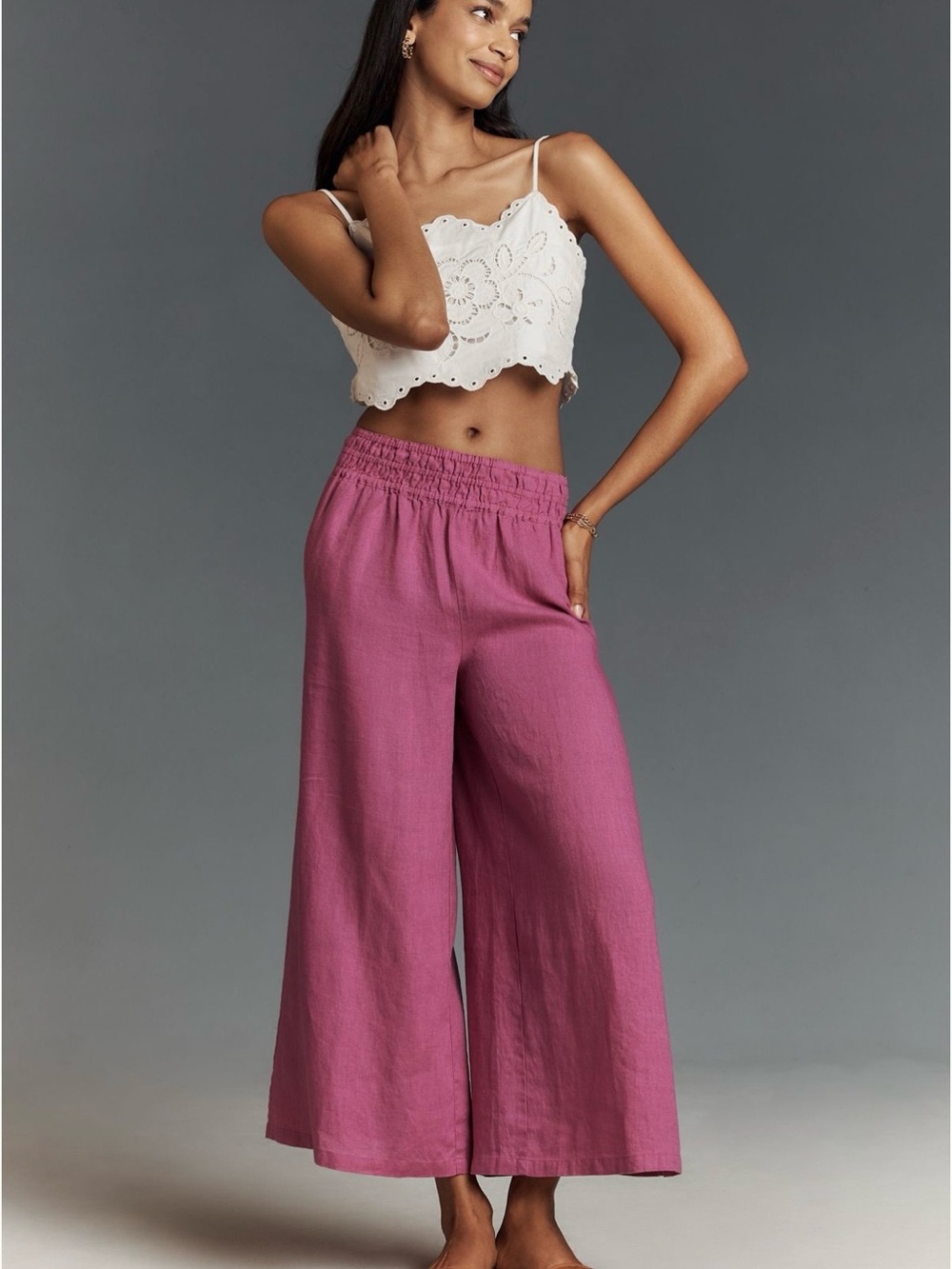 NWOT Anthropologie Somerset 100% linen pants